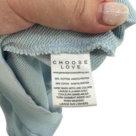Generation Love Evelyn Sweater Sweatshirt Light Blue Size Small - Picture 12 of 13